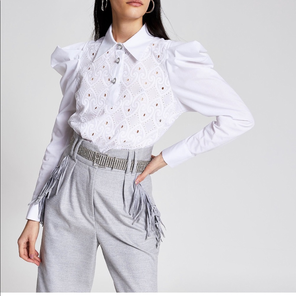 3 piece River island Shirt, Tassel Pants & Belt